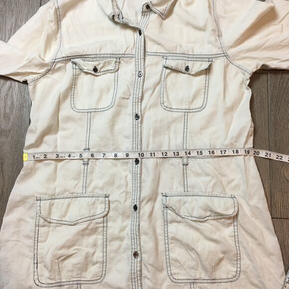 Maurices light denim white wash dress Size XL Button Up - Picture 5 of 9